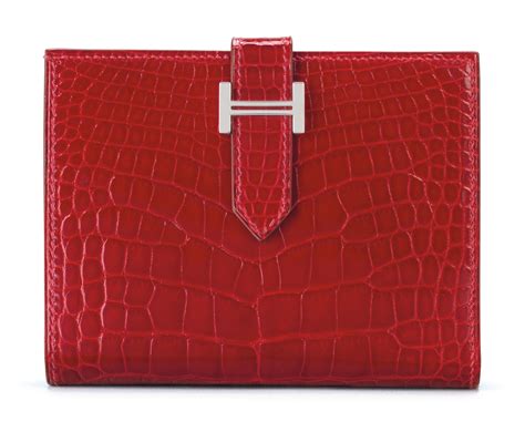 hermes bearn compact wallet alligator|hermes alligator bi fold wallet.